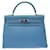 Hermès Hermes Kelly Azul Couro  ref.370141
