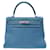 Hermès Hermes Kelly Azul Couro  ref.370156