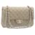 CHANEL Matelasse lined Chain Flap Shoulder Bag Caviar Skin Gray CC Auth 24550 White Cloth  ref.370662