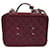 Chanel Burgundy Filigree Vanity Case Dark red Leather  ref.370814