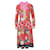 Gucci Vestido de seda con estampado de patchwork Naranja  ref.370911