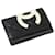 Porta-chaves Chanel Preto Cambon Ligne Couro Branco Bezerro-como bezerro  ref.371360
