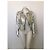 Dsquared2 Godet Hem Belted Leather Biker Jacket Silver Metallic - view 5