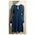 Diane Von Furstenberg Robe en soie DvF Glenna Bleu Marine Turquoise  ref.371547