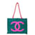 Chanel-Einkaufstasche Grün Synthetisch  ref.371638