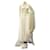 Autre Marque Auth Atelier Loukia Vestido de novia de seda y encaje con Swarovski, Velo y satén para mascotas. S Blanco Tul  ref.371861
