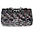 Splendida borsa Chanel Timeless in edizione limitata in tweed trapuntato nero/multicolore, Garniture en métal argenté  ref.372492