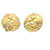 CHANEL Clip-on-Ohrring goldfarben CC Auth ar4785 Weißgold  ref.372804