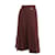 Christian Dior Jupe-culotte taille haute plissée Laine Chataigne Marron foncé  ref.373512