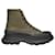 Alexander Mcqueen Tread Slick Sneakers in Khaki Leather Black  ref.373626