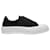 Alexander Mcqueen Sneakers Deck in tela nera e suola bianca Nero  ref.373668