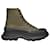 Alexander Mcqueen Tread Slick Sneakers in Khaki Leather Black  ref.373673