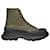 Alexander Mcqueen Tread Slick Sneakers in Khaki Leather Black  ref.373778