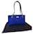 Gucci blue hand or shoulder bag Leather Cloth  ref.373316