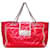 Mademoiselle Chanel Red East / West Lammfell Leder Einkaufstasche Rot  ref.374587