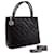 CHANEL Silver Medallion Caviar Shoulder Bag Shopping Tote Black Leather  ref.375104