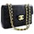 Chanel Jumbo 13"Maxi 2.55 Flap Chain Shoulder Bag Preto Cordeiro Couro  ref.375135