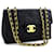 Chanel Jumbo 13"Maxi 2.55 Bolso de hombro con cadena de solapa Piel de cordero negra Negro Cuero  ref.375136