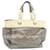 CHANEL Paris Biarritz Tote Bag Coated Canvas Silver CC Auth se170 Silvery Cloth  ref.375410