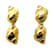 VINTAGE YVES SAINT LAURENT GOOSSENS BIGORNEAUX DORE EARRINGS EARRINGS Golden Metal  ref.375890