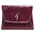 FENDI POUCH BAG 8BP066 SNAKE AYERS BORDEAUX LEATHER POUCH CLUTCH Dark red  ref.375893