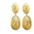 BRINCOS VINTAGE ESPIRAIS BALENCIAGA EM GOLDEN METAL GOLDEN EARRINGS Dourado  ref.375950