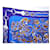 Hermès SCIARPA HERMES FOLKLORE DI HENRI D'ORIGNY SETA BLUE SQUARE 140 Sciarpa seta - vista 2
