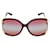 Gucci Sonnenbrille mit rundem Rahmen aus Acetat Rot  ref.376063