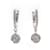 NEW DJULA CREOLES GRAPHIC WHITE GOLD EARRINGS 18k and diamonds Silvery  ref.376141