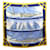 Hermès VINTAGE SCARF HERMES RAFALES MANIER SQUARE 90 SILK BLUE SILK SCARF Azul Seda  ref.376191