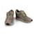 Ash Baskets en cuir gris cendré motif peau de serpent à bordure rose Baskets compensées Chaussures 40  ref.376388