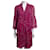 Diane Von Furstenberg DvF Layla Kleid aus Seidenchiffon Mehrfarben Fuschia  ref.376521