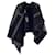 Poncho burberry laine gris foncé et noir initiales TH  ref.376809