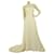 Pronovias vestido de novia de encaje blanco hasta el suelo con cuentas vestido de novia halter 42 ESO  ref.376839
