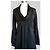 Diane Von Furstenberg DvF Bilboa Wollkleid mit Wasserfallausschnitt Schwarz - Ansicht 5