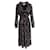 Michael Kors Georgette Ruffled Midi Dress Black Polyester  ref.377355