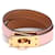 Hermès Bracelet Tour Hermes Kelly doublé en cuir de veau rose Veau façon poulain  ref.377376