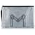 MCM Silver Leather Clutch Bag Black Silvery Pony-style calfskin  ref.377458