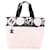 Chanel Tote Bag mit CC-Logo aus Frottee in Pink x Schwarz Leder Leinwand  ref.378178