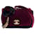Timeless Chanel Edizione limitata Camelia / Mini Classique Flap Bag in velluto trapuntato rosso e blu con pochette abbinata, garniture en métal doré  ref.378704