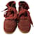 Zapatillas Isabel Marant Bobby de ante rojo Burdeos Suecia  ref.378761
