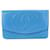 Timeless Chanel Capa de carteira atemporal com logotipo CC de caviar azul grande Couro  ref.378824