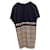 Chanel Kleider Marineblau Wolle Tweed  ref.379088