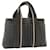 Hermès HERMES Troca Horizontal PM Hand Bag Canvas Black Auth yt480 Cloth  ref.379278