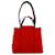 Hermès Cartable Hermes Cabag Elan en toile rouge Cuir Veau façon poulain Tissu Noir  ref.379550