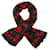 alexander mcqueen Totenkopf Schal aus Seidenmischung schwarz rot Baumwolle  ref.380070