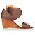 Hermès Sandali con zeppa in pelle marrone Hermes Marrone scuro - vista 6