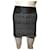 The Kooples Heathered skirt with lambskin insert Black White Polyester  ref.380313