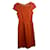 Diane Von Furstenberg DvF vintage Domino dress Orange Cotton  ref.381904