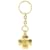 Chanel gold 95p CC Clover Keychain Bag Charm White gold  ref.382104